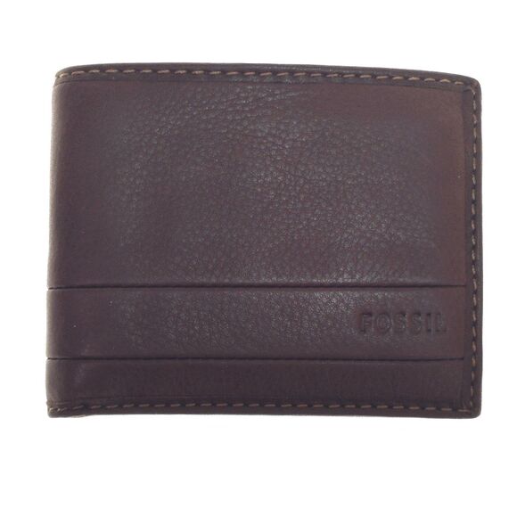 Vintage Fossil Brown Cowhide Leather BiFold Wallet Men's Great Condition SML1394 - Picture 2 of 7